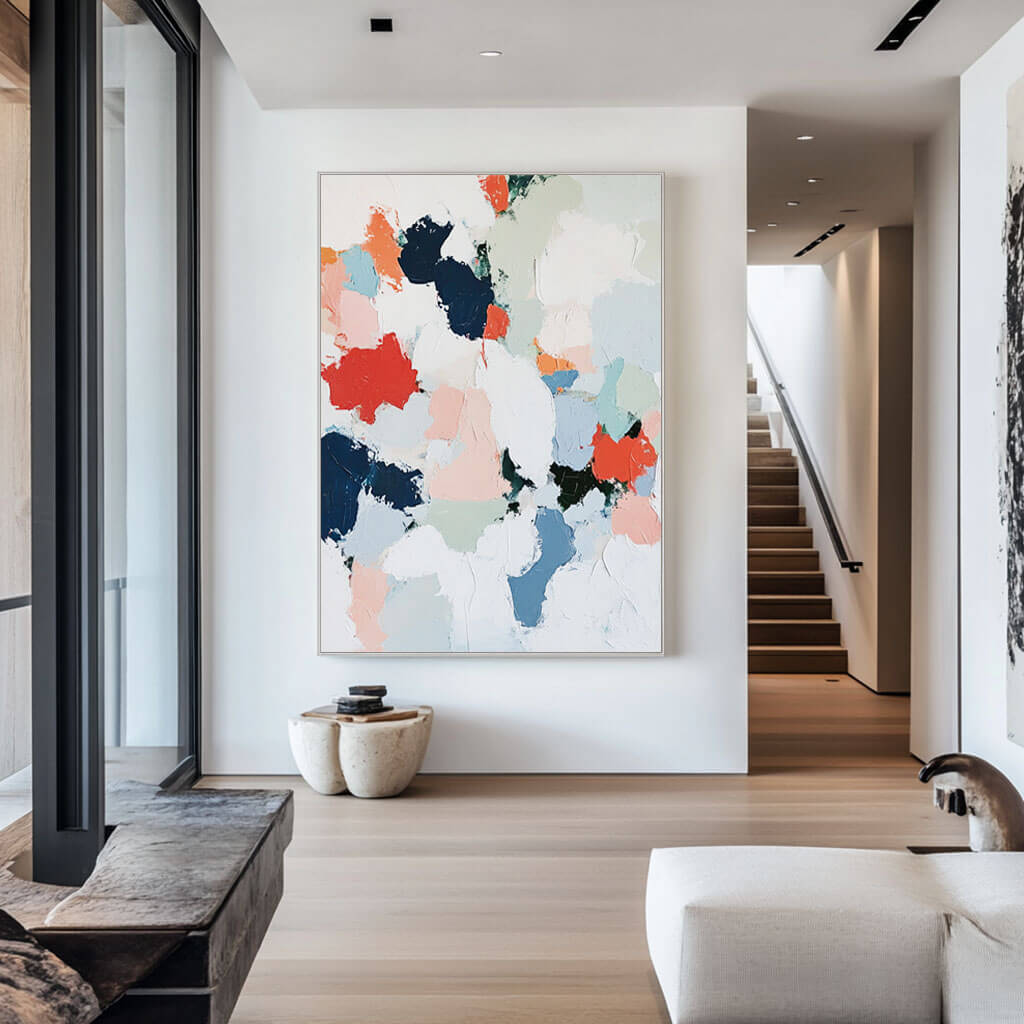 Colorful Abstract Canvas Wall Art | Vibrant Multi-Color Print #AA 384