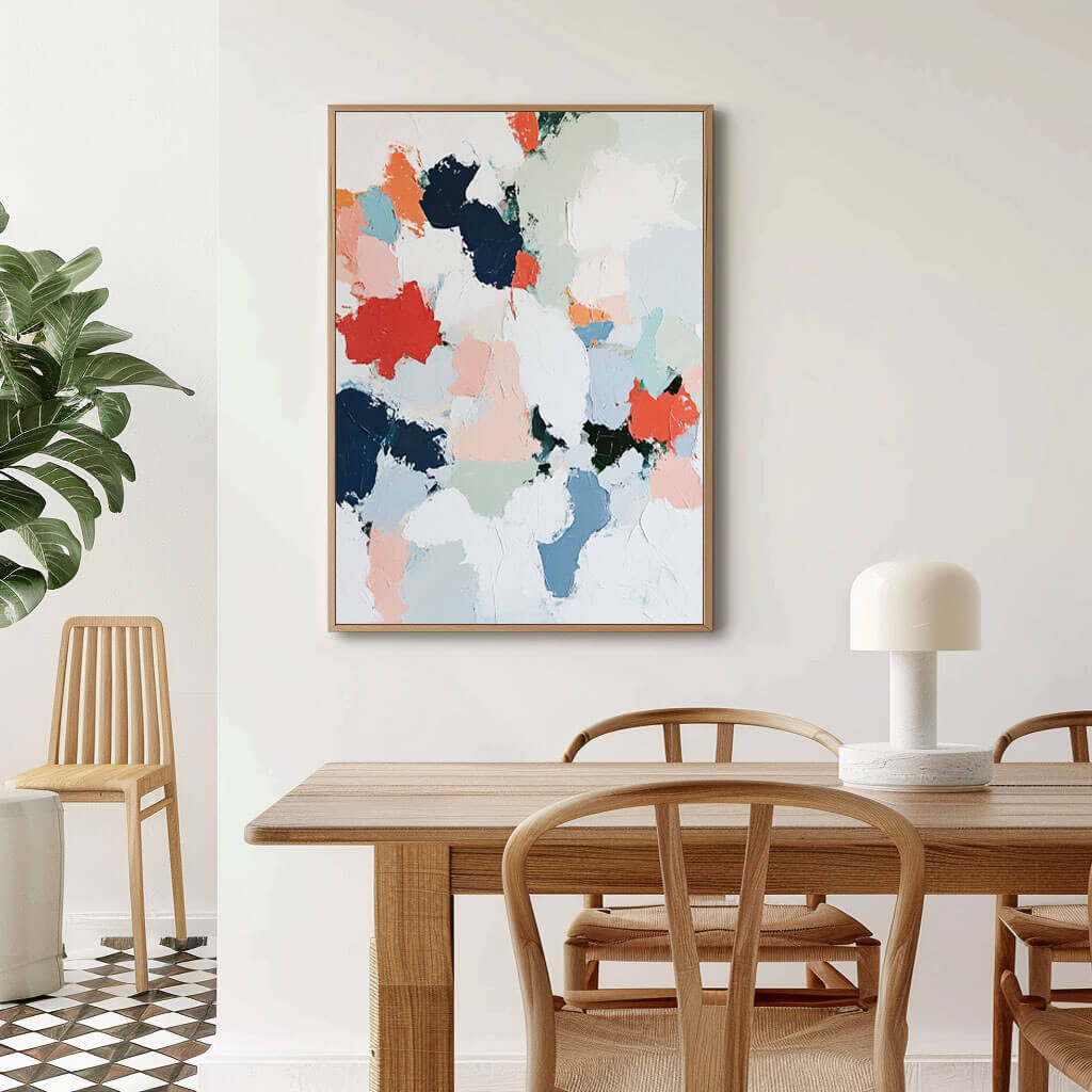 Colorful Abstract Canvas Wall Art | Vibrant Multi-Color Print #AA 384