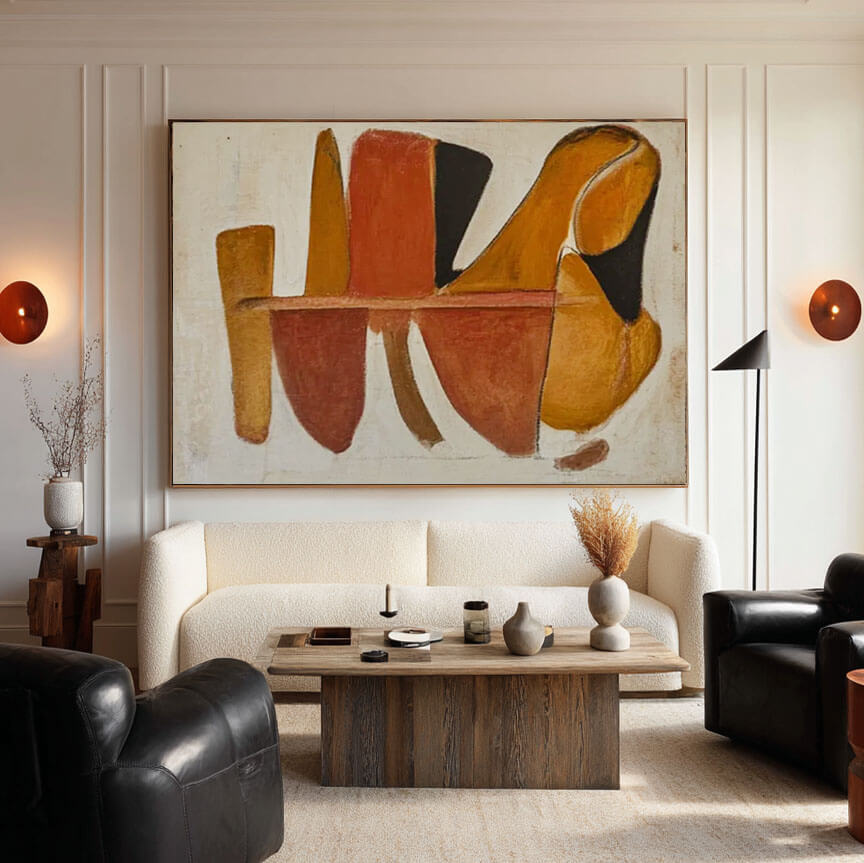 Japandi Style Wall Art | Minimalist Abstract Painting #AA 031