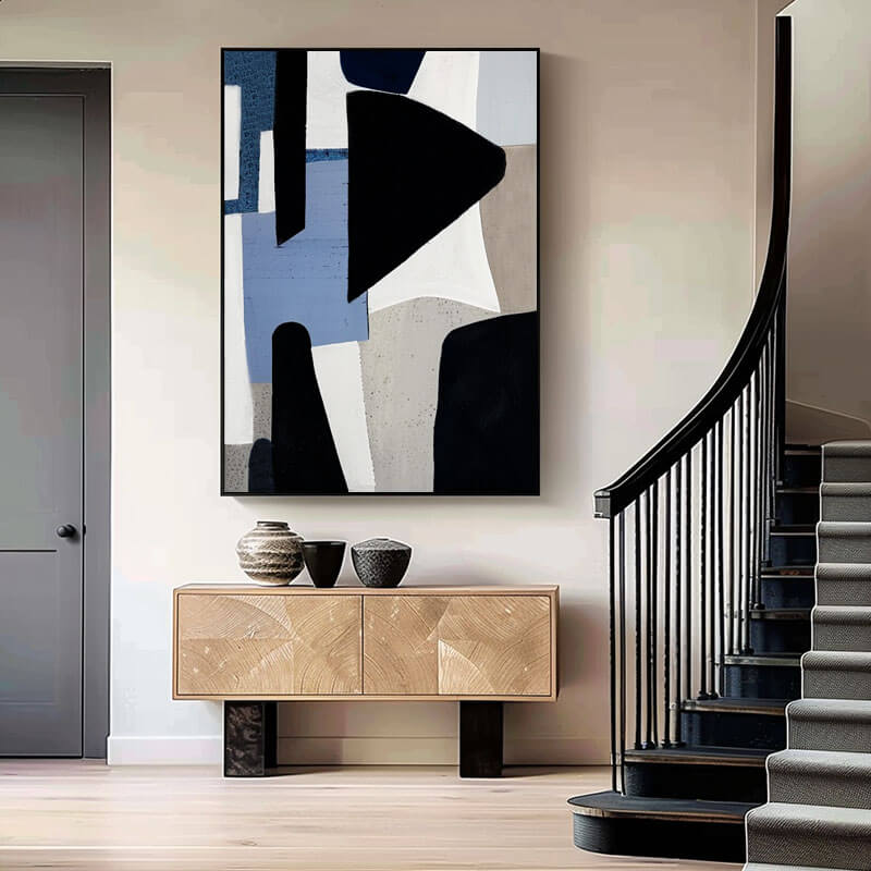 Mid-Century Modern Inspired Art | Large Abstract Painting #AA 157