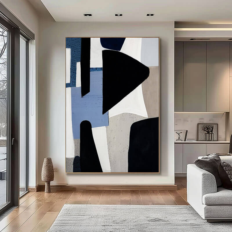 Mid-Century Modern Inspired Art | Large Abstract Painting #AA 157