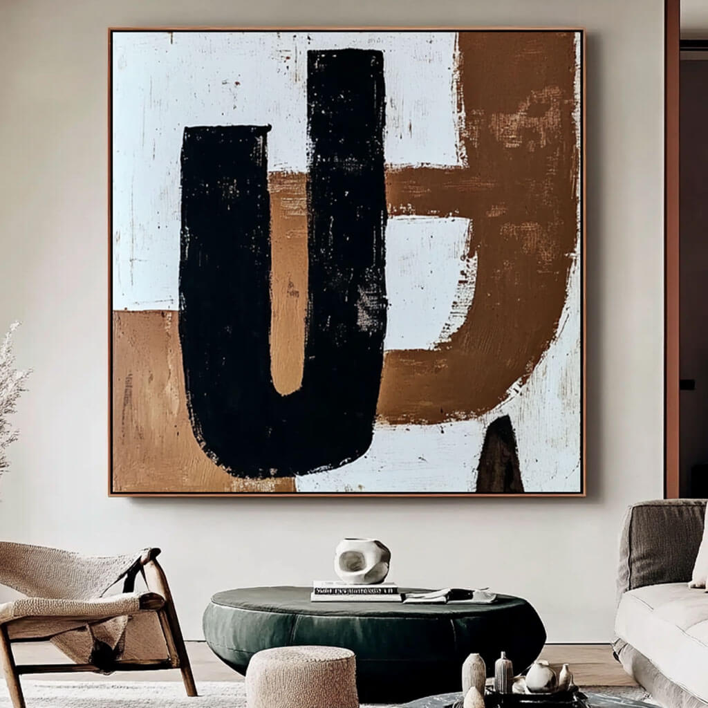 Abstract Expressionist Art | Gestural Earth Tone Painting #AA 158