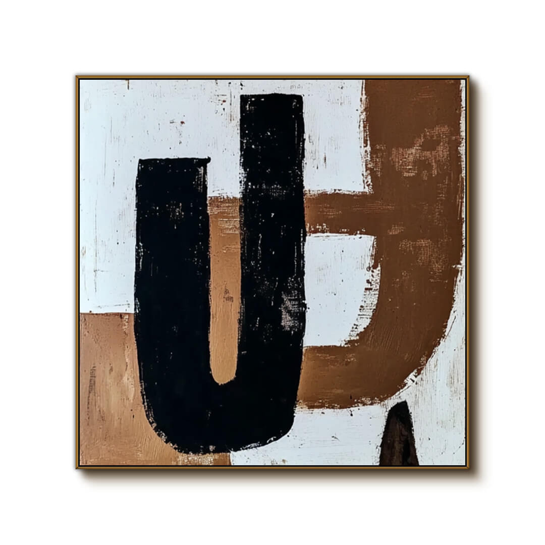 Abstract Expressionist Art | Gestural Earth Tone Painting #AA 158