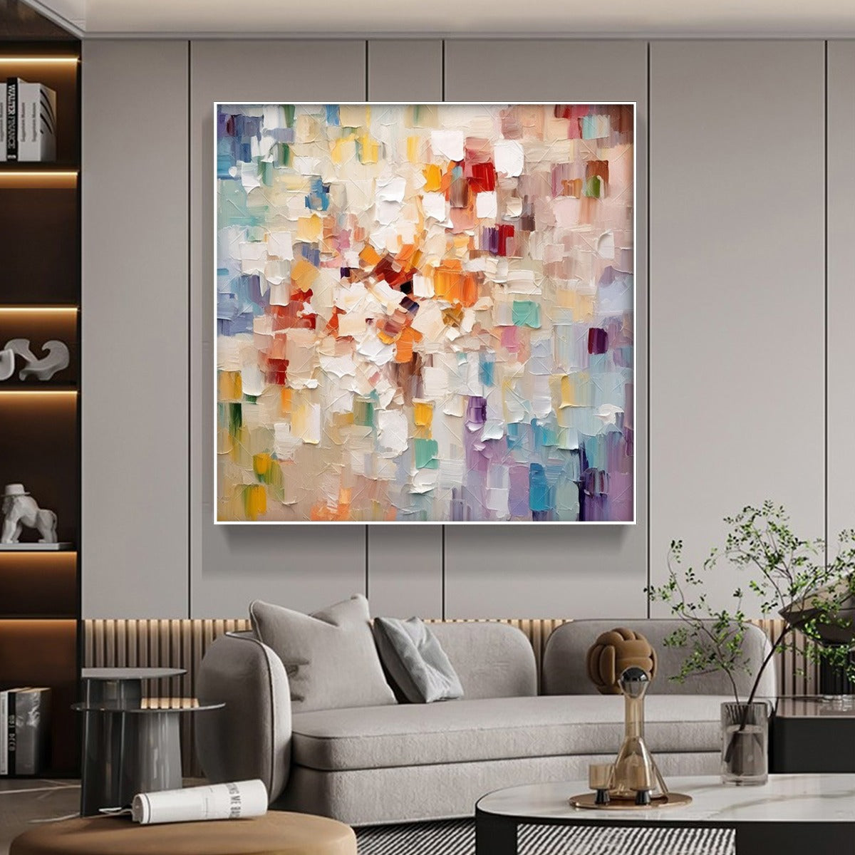 Abstract Mosaic Painting | Colorful Textured Wall Art #AA 173