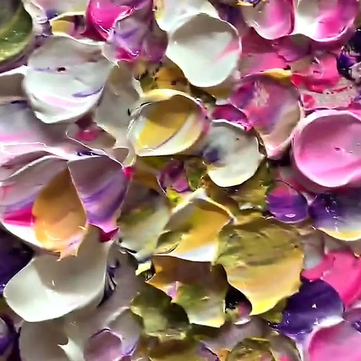 Textured 3D Wisteria Painting | Colorful Impasto Floral Art #AA 183