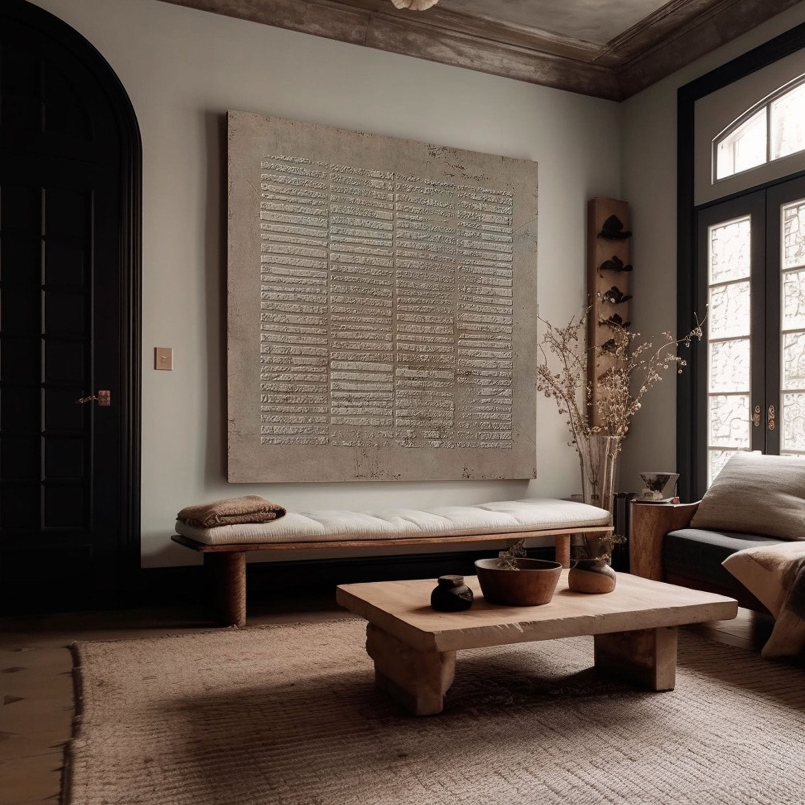 Large Wabi Sabi Textured Wall Art | Neutral Abstract Painting#TC 196