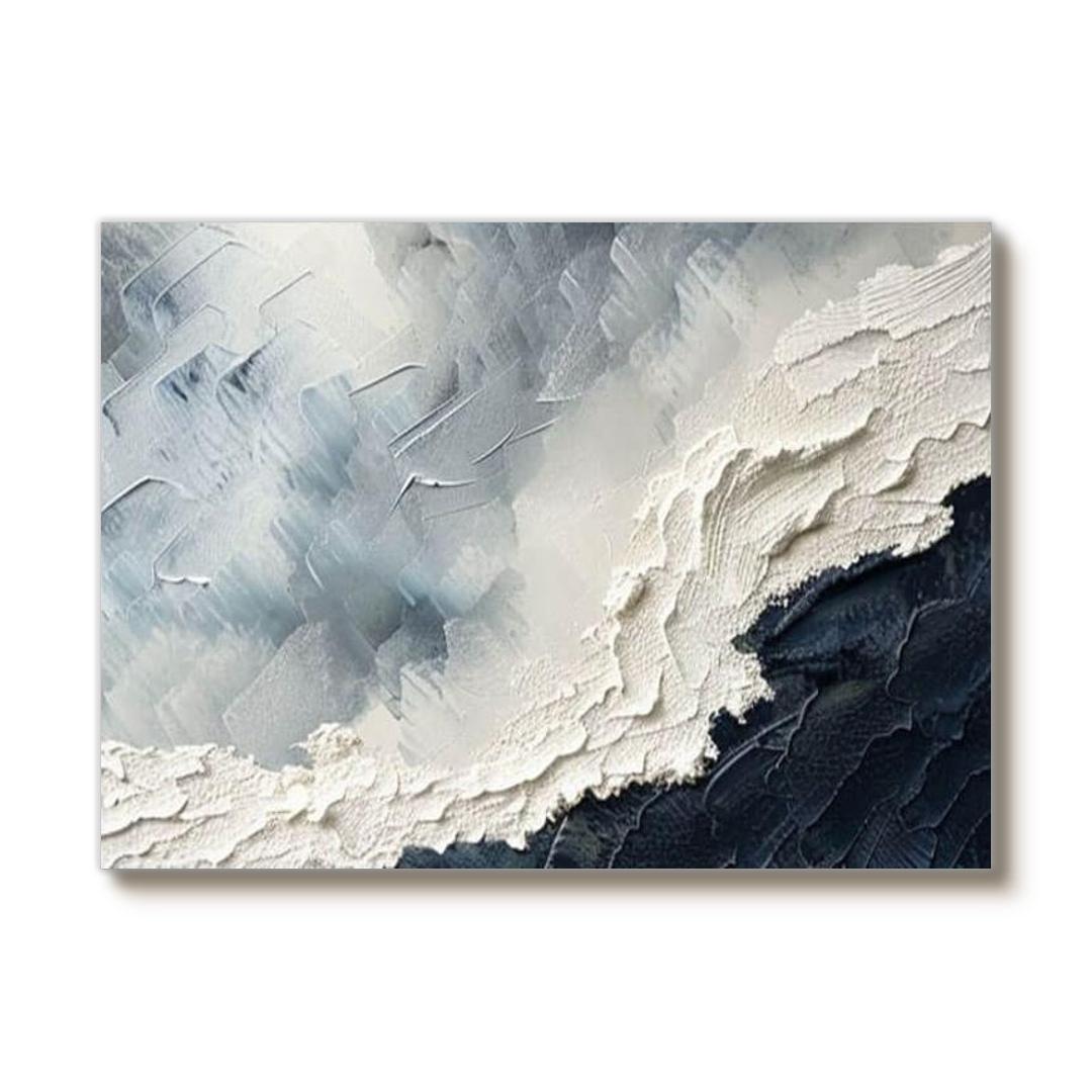 Large Abstract Seascape Art | Textured Ocean Wave Canvas #AA 015