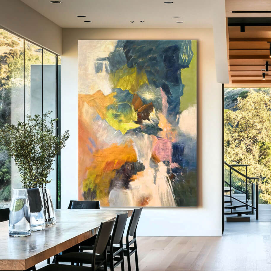 Large Colorful Abstract Painting | Modern Wall Art for Living Room #AA 020