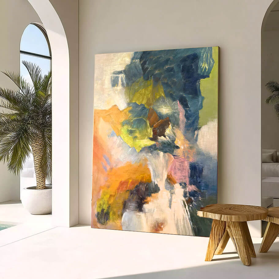 Large Colorful Abstract Painting | Modern Wall Art for Living Room #AA 020