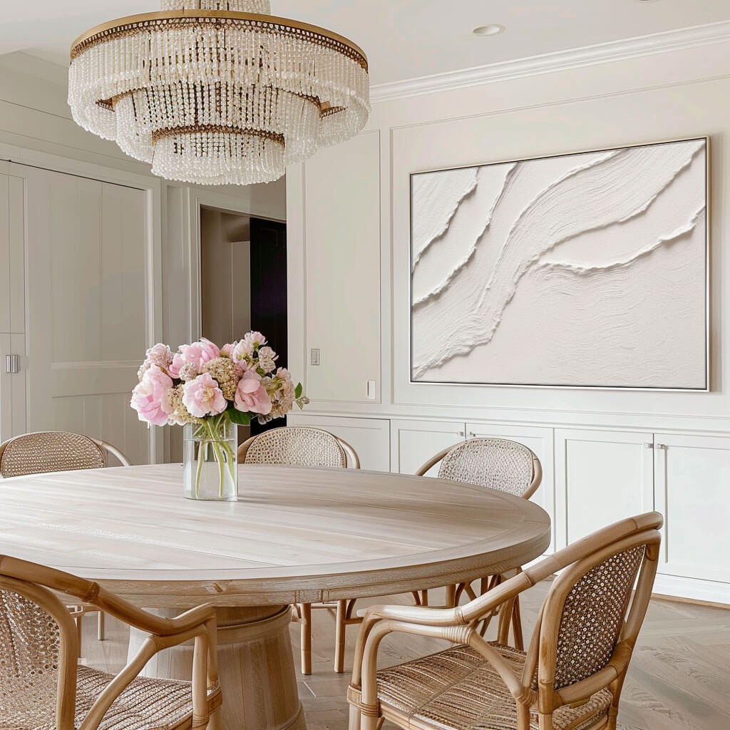 Abstract Topographic Map Art | Minimalist White Painting #AA 242