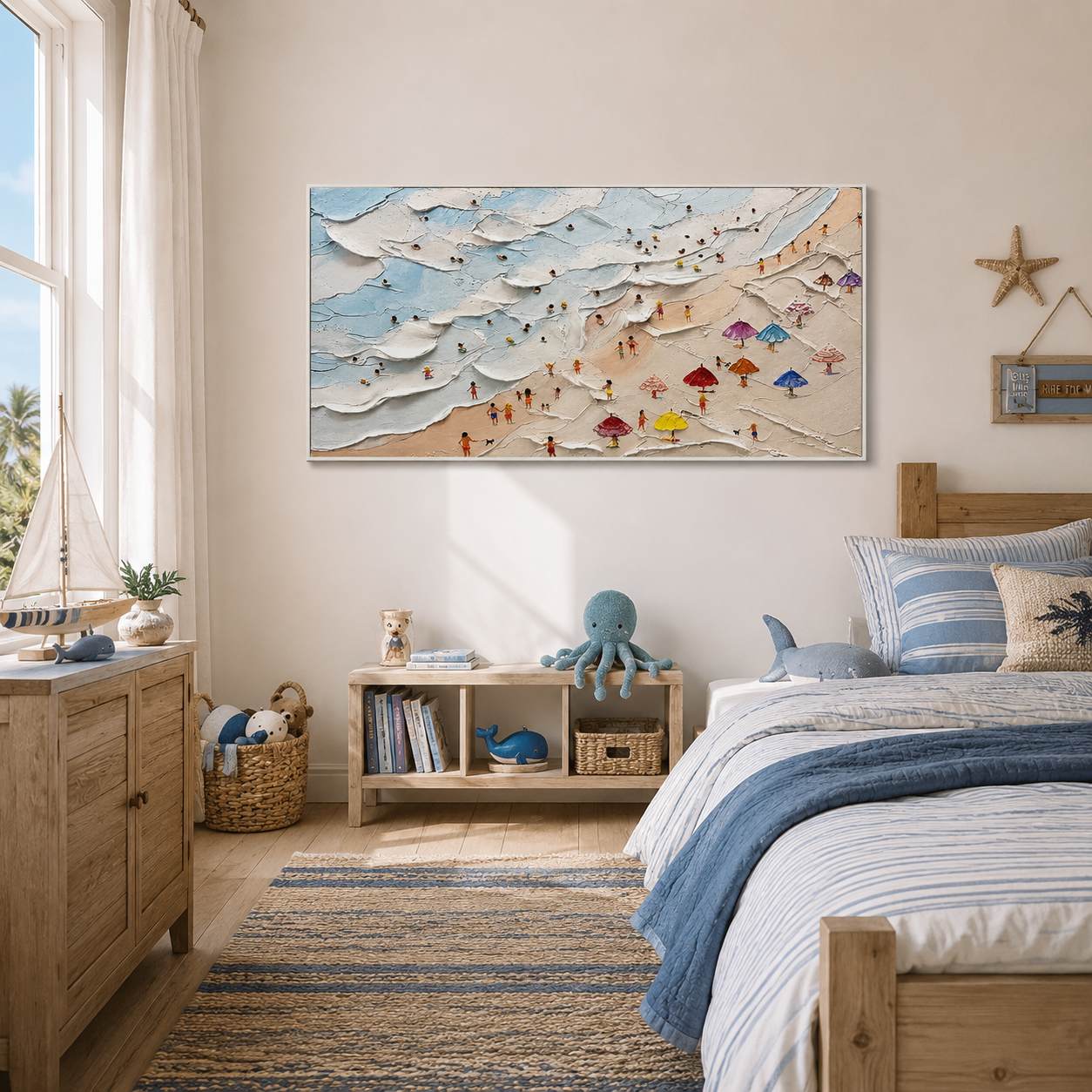 Seaside Celebration – Textured Coastal Beach Wall Art