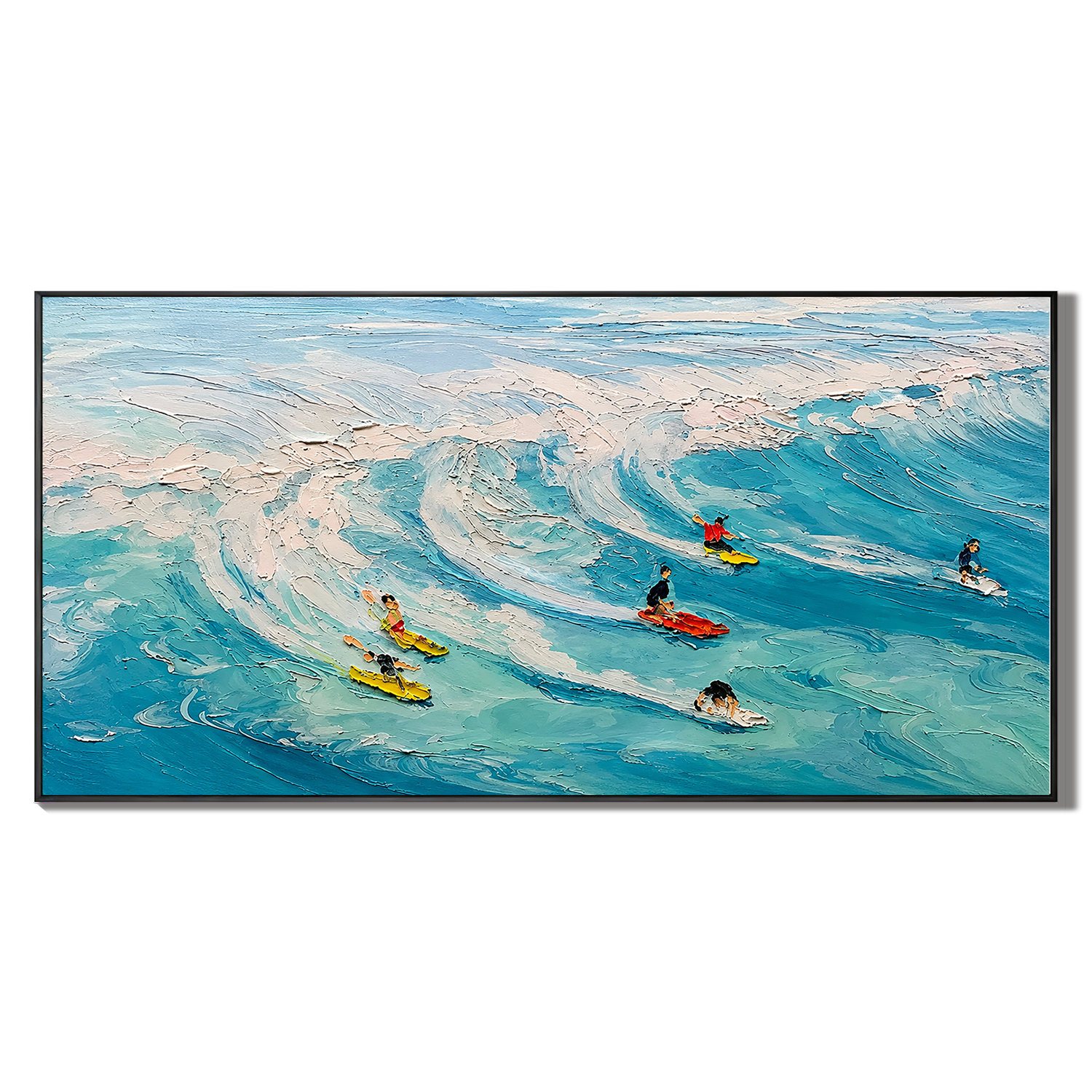 Surf Riders – Coastal Beach Colorful Wall Art