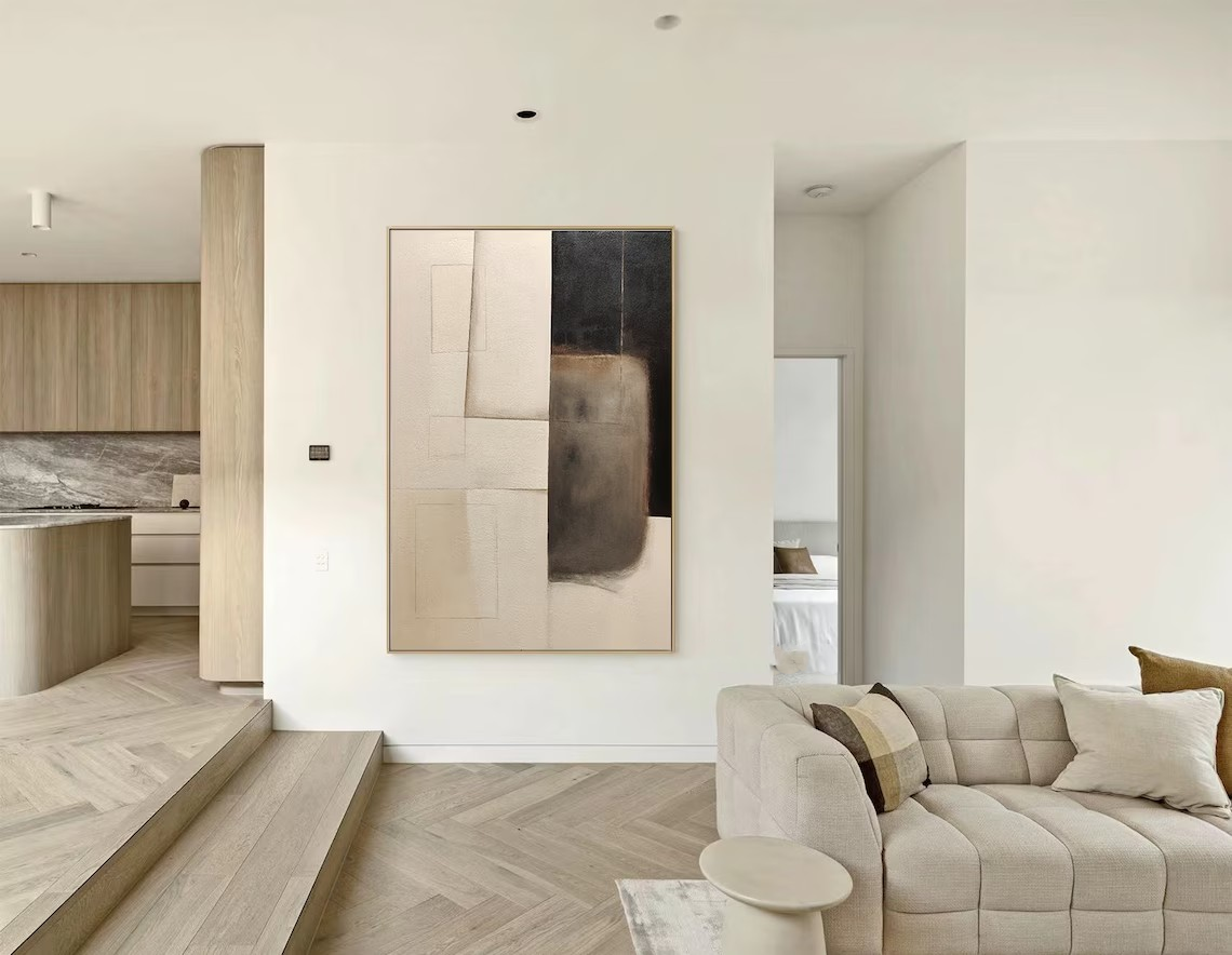 Abstract Geometric Art - Hand-Painted Canvas #TC 109