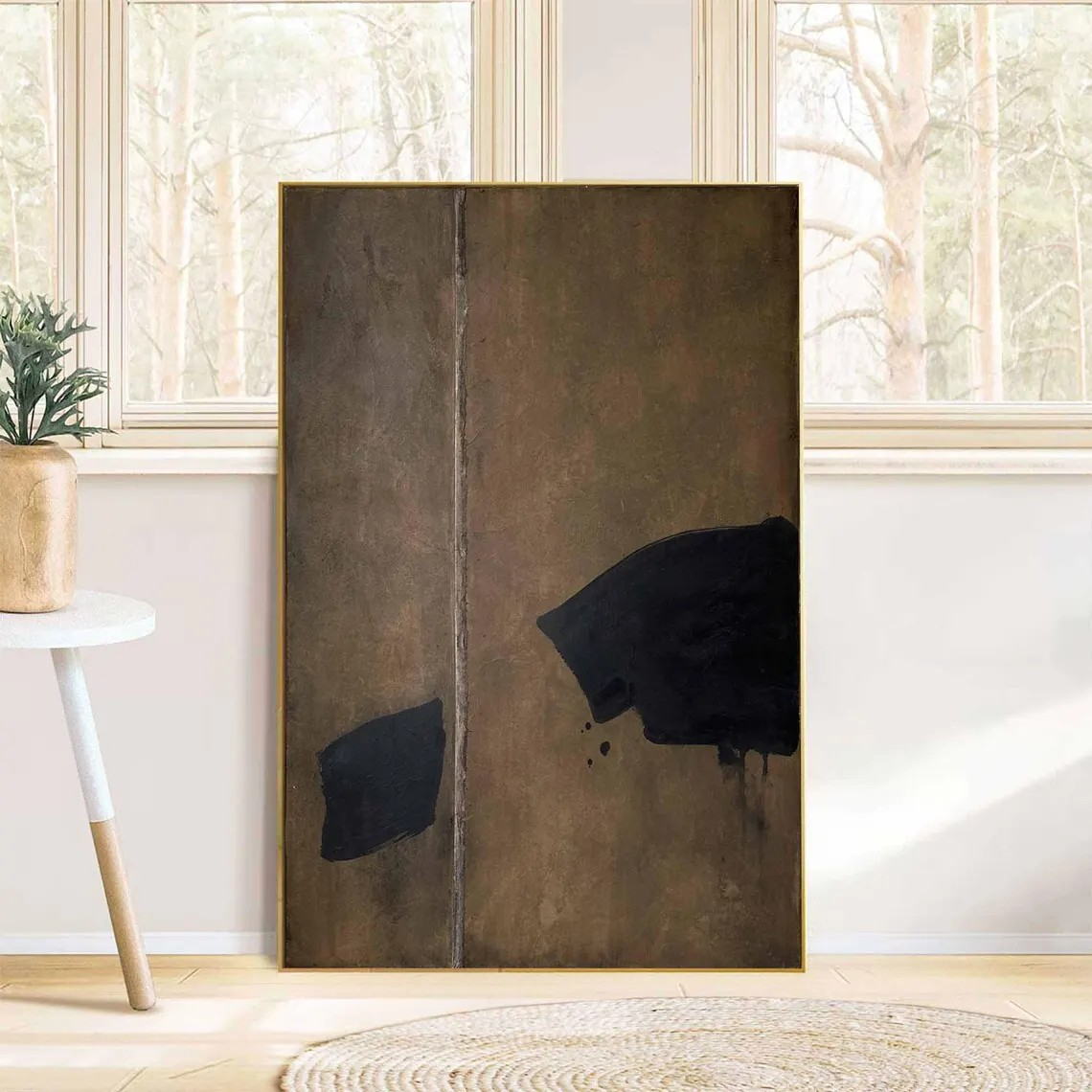 Hand-Painted Abstract canvas Art - Modern Oil Painting #JJ 011