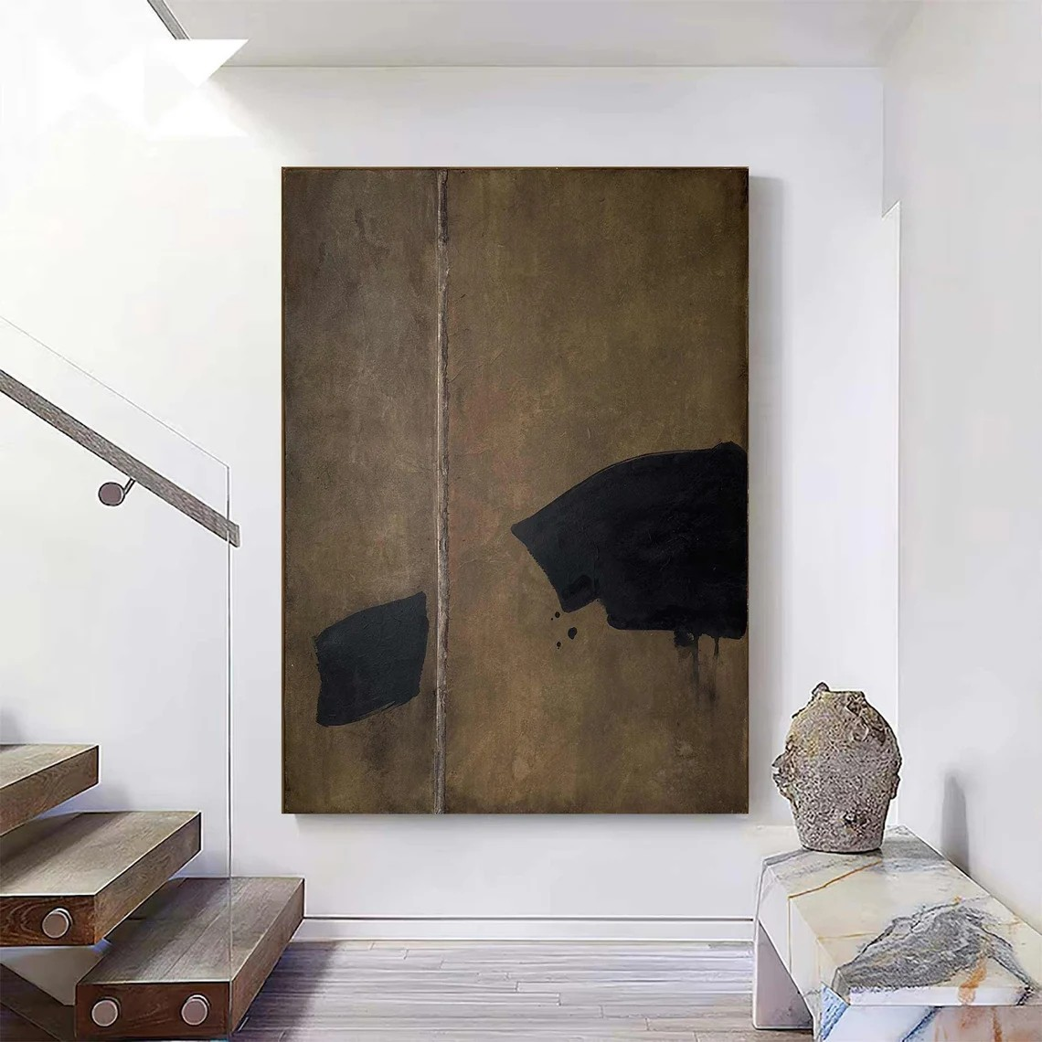 Hand-Painted Abstract canvas Art - Modern Oil Painting #JJ 011