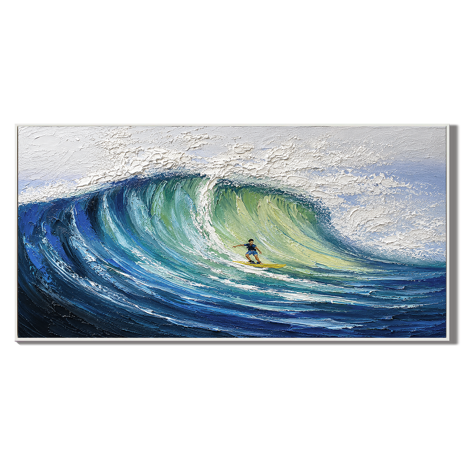 Emerald Barrel – Surfing Ocean Wave Wall Art