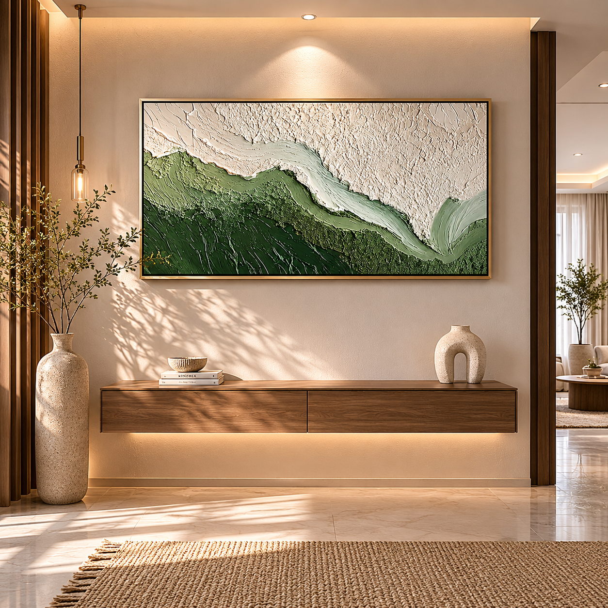 Emerald Tide – Coastal Texture Wall Art