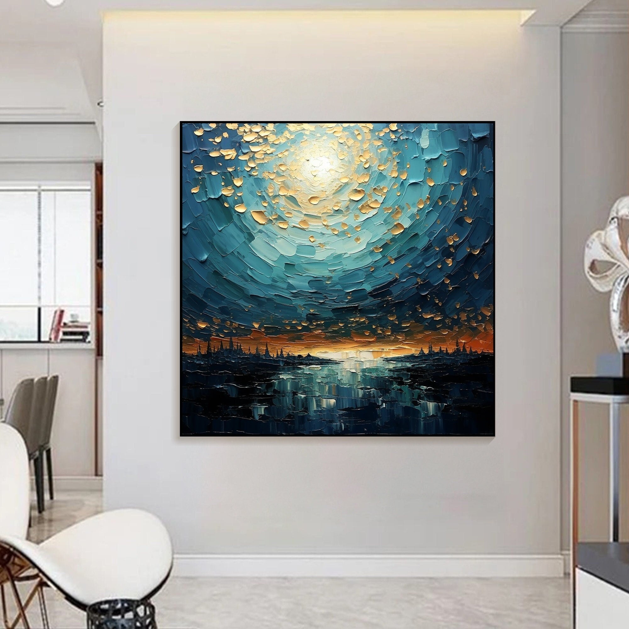 Textured Seascape Art Wall Painting #TB 016