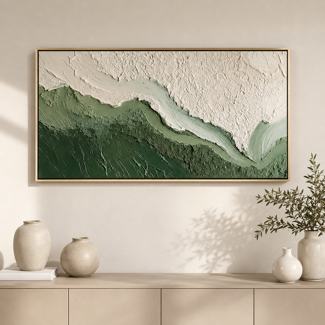 Emerald Tide – Coastal Texture Wall Art