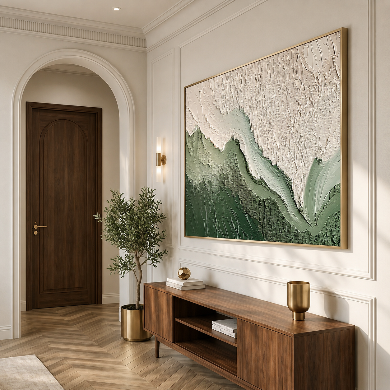 Emerald Tide – Coastal Texture Wall Art
