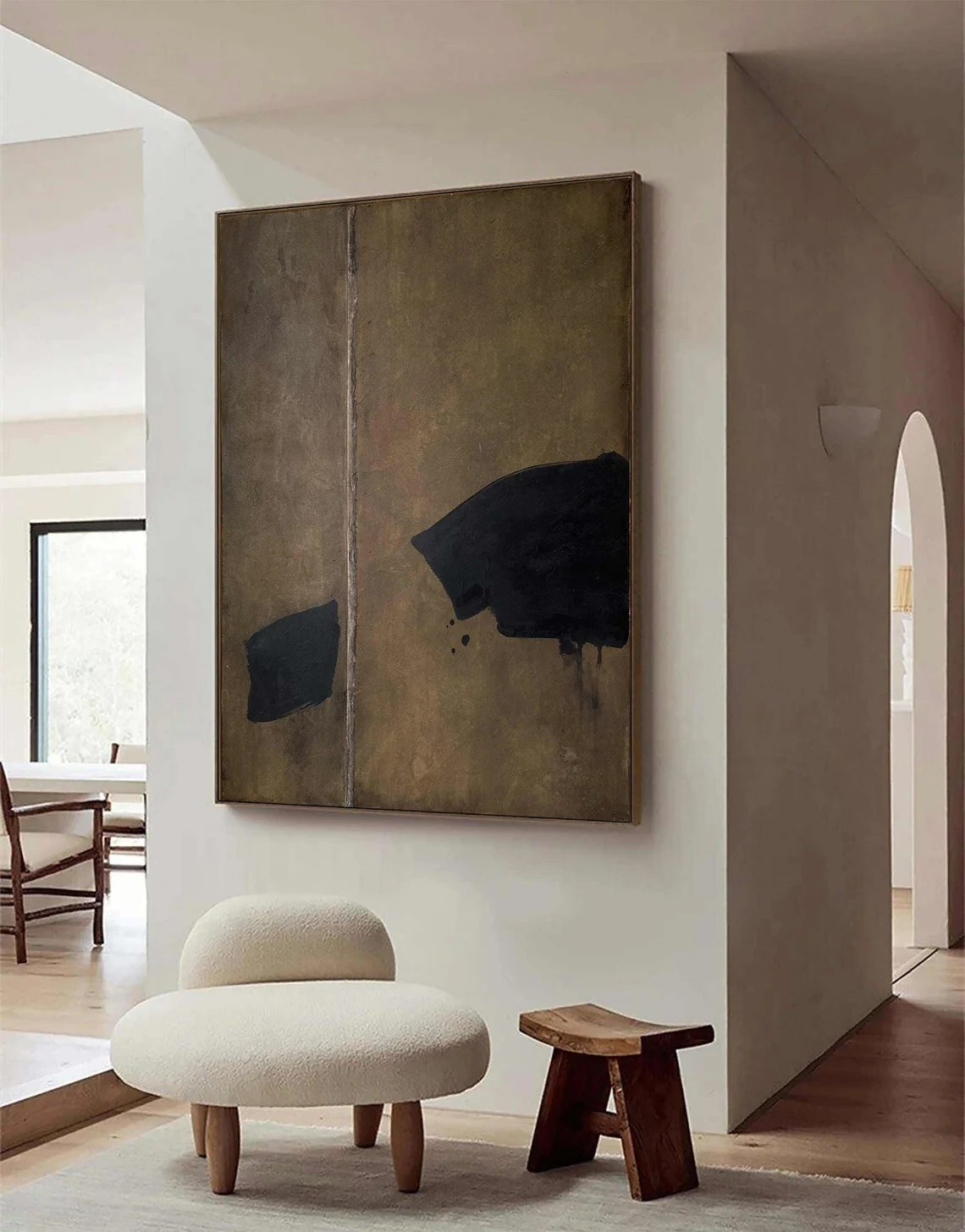 Hand-Painted Abstract canvas Art - Modern Oil Painting #JJ 011