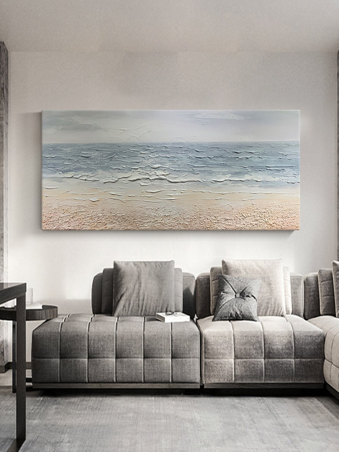 Textured Ocean Canvas Wall Art #TC 073