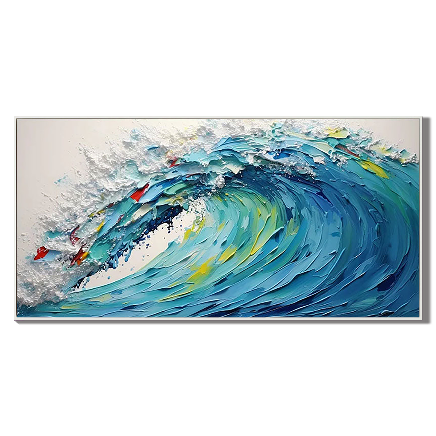 Azure Crest – Colorful Ocean Wave Wall Art