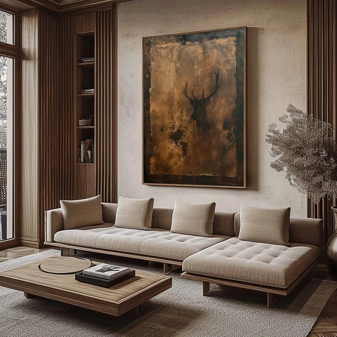 Wabi Sabi Wall Art - Handmade Textured Painting with Earthy Hues #TC 014