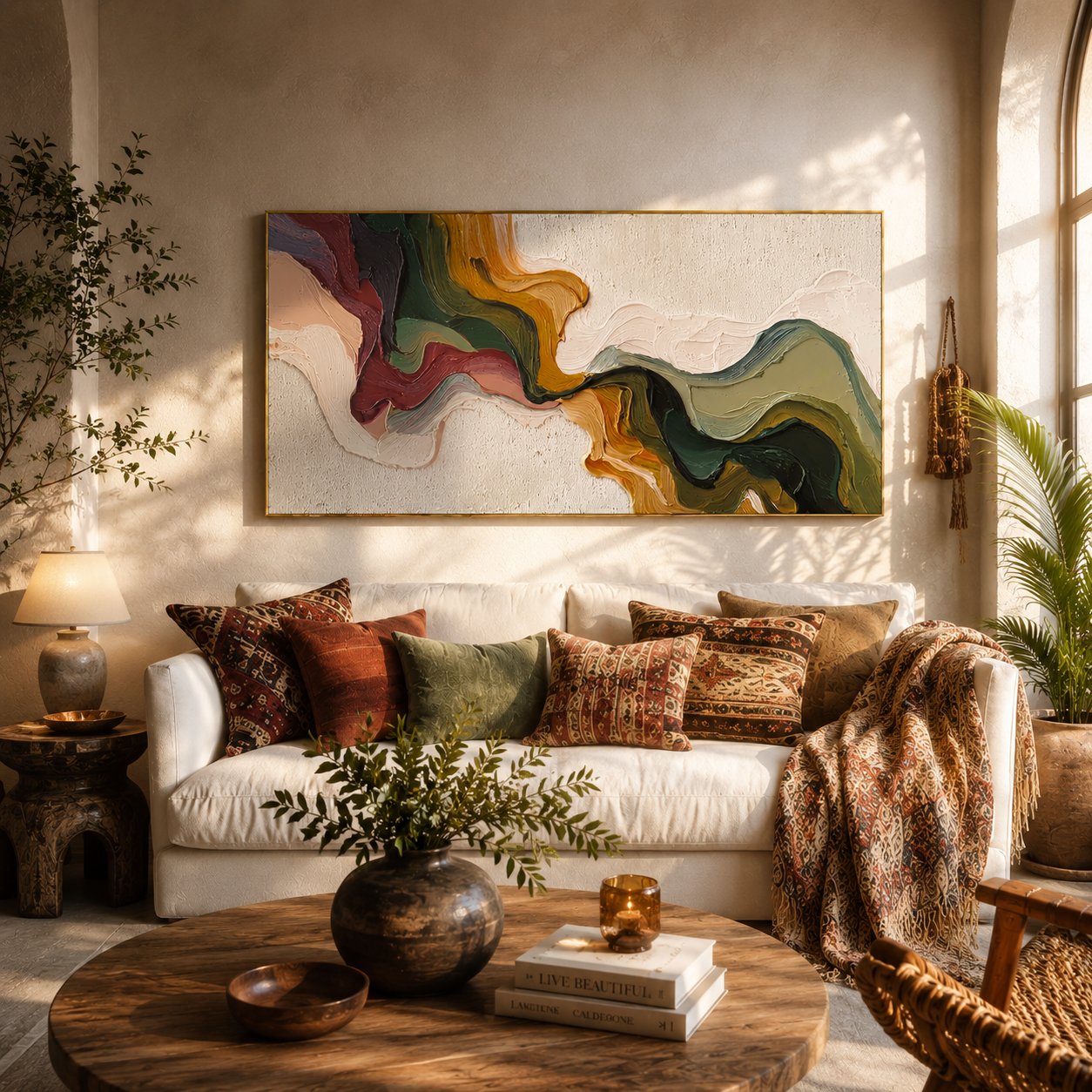 Velvet Current – Colorful Textured Abstract Wall Art