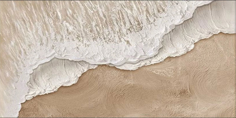 Textured Beach Canvas Art: Coastal Wall Decor #ZZ 037