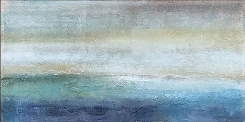 Textured Atmospheric Seascape | Large Abstract Painting Decor #ZZ 053