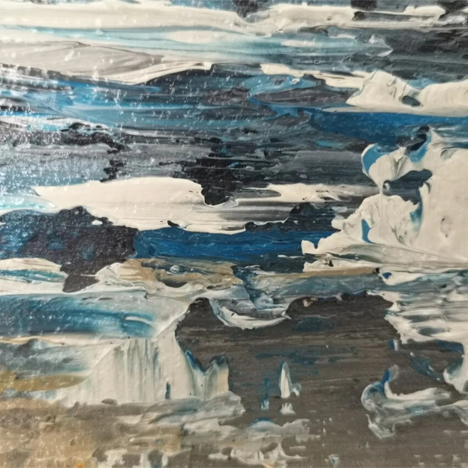 Twilight Horizon – Abstract Ocean Painting Wall Decor #JJ 258