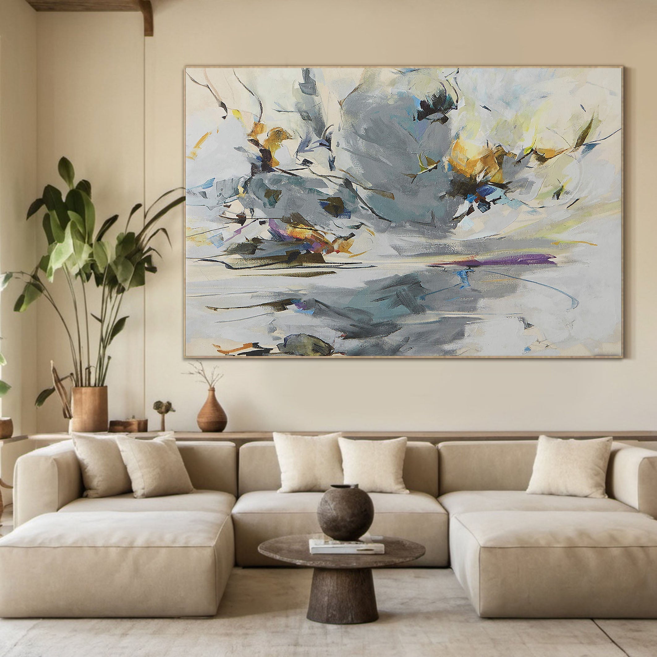 Colorful Abstract Painting for Contemporary Home #TC 130
