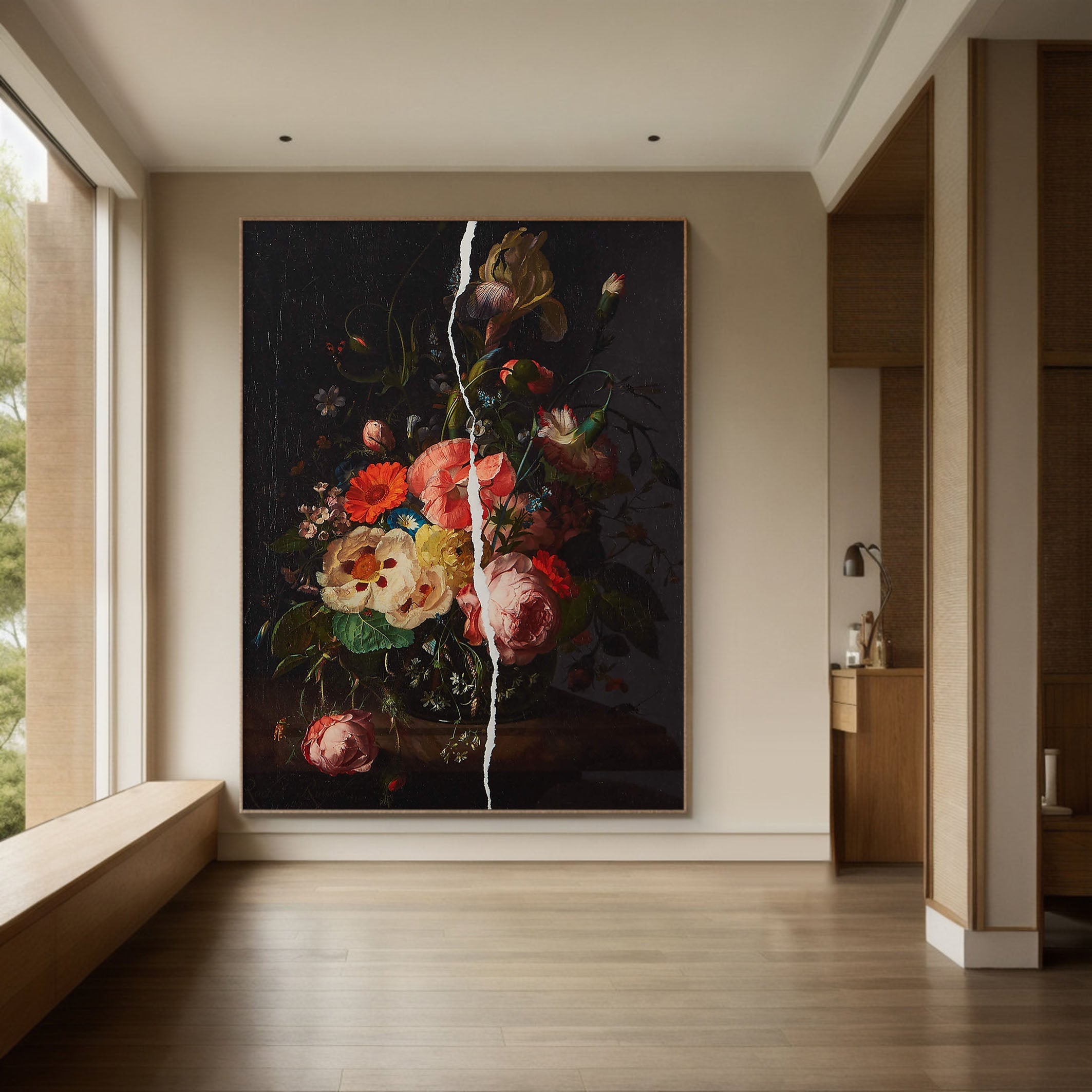 Unique Flower Vase Painting for Home Decor #TC 118