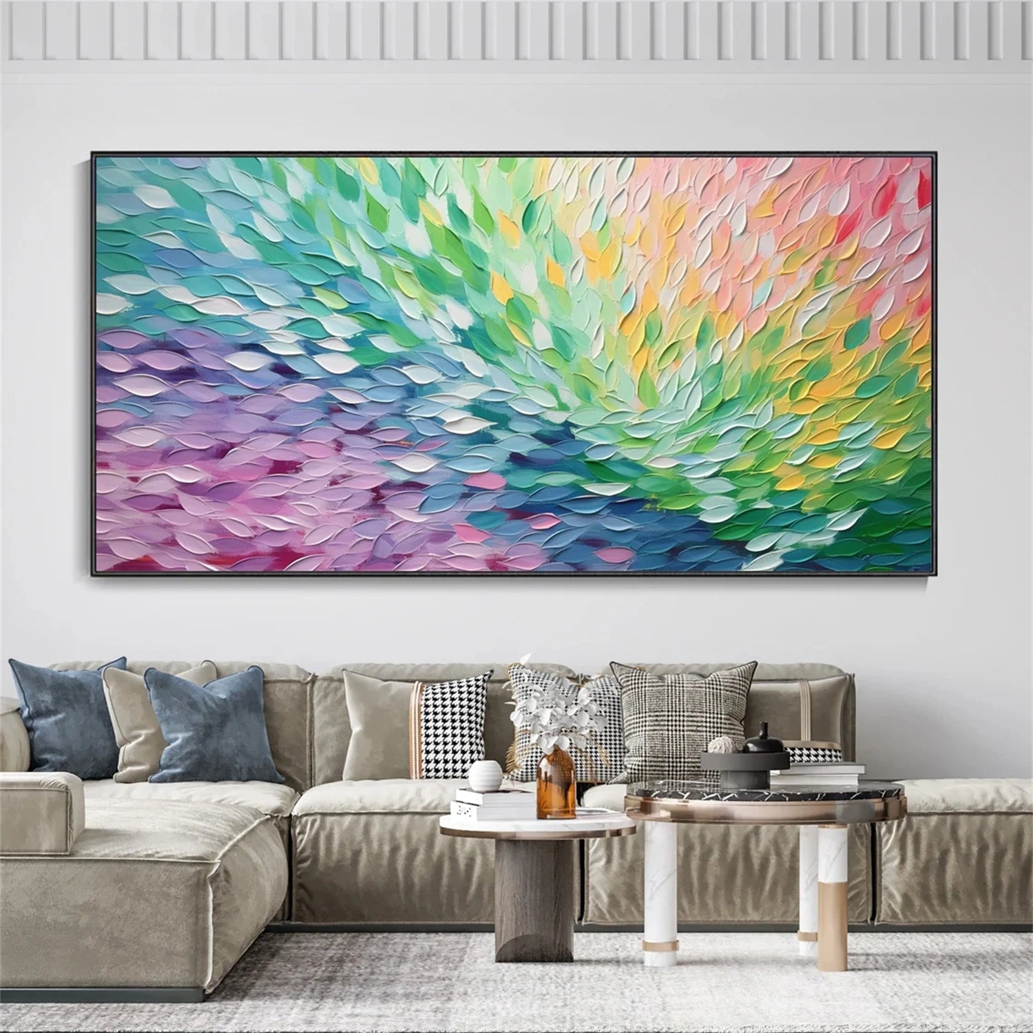Handmade and Unique Textured Painting Art | Ocean Wave Decor #JJ 334