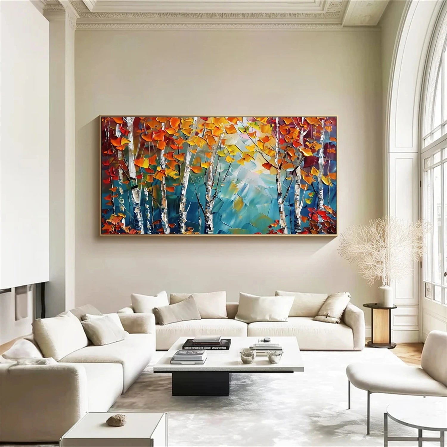 Modern Abstract Landscape Oil Painting – Textured Wall Art #JJ 326