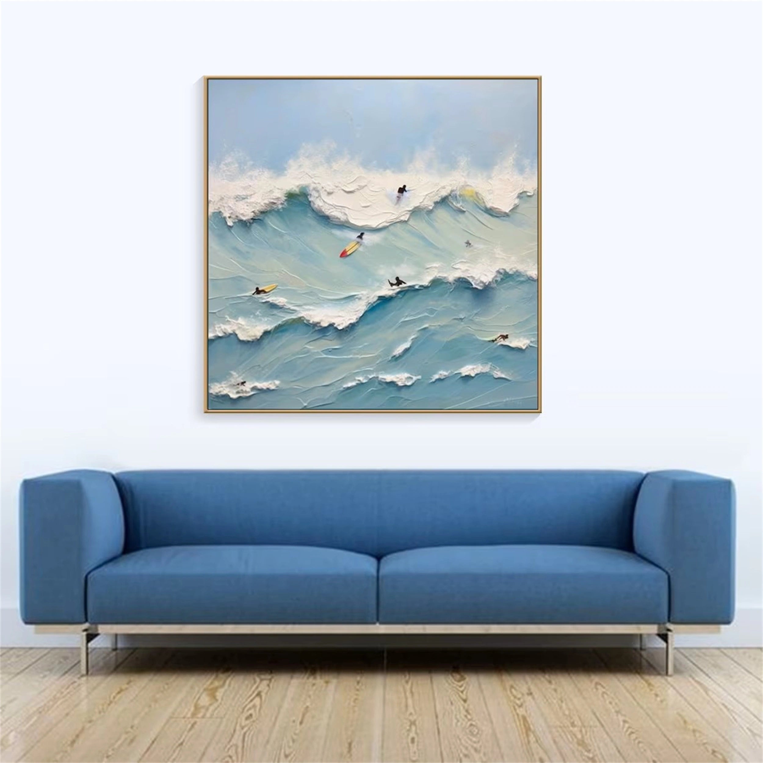 Abstract Surfer Wave  – Vibrant Coastal Wall Art for Home Decor #JJ 278