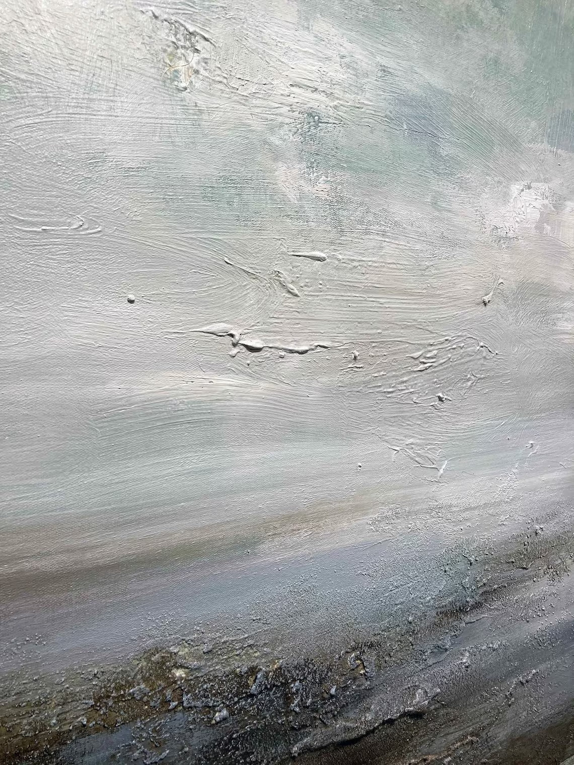 Abstract Landscape Diptych: Muted Coastal Art Set of 2 #ZZ 049