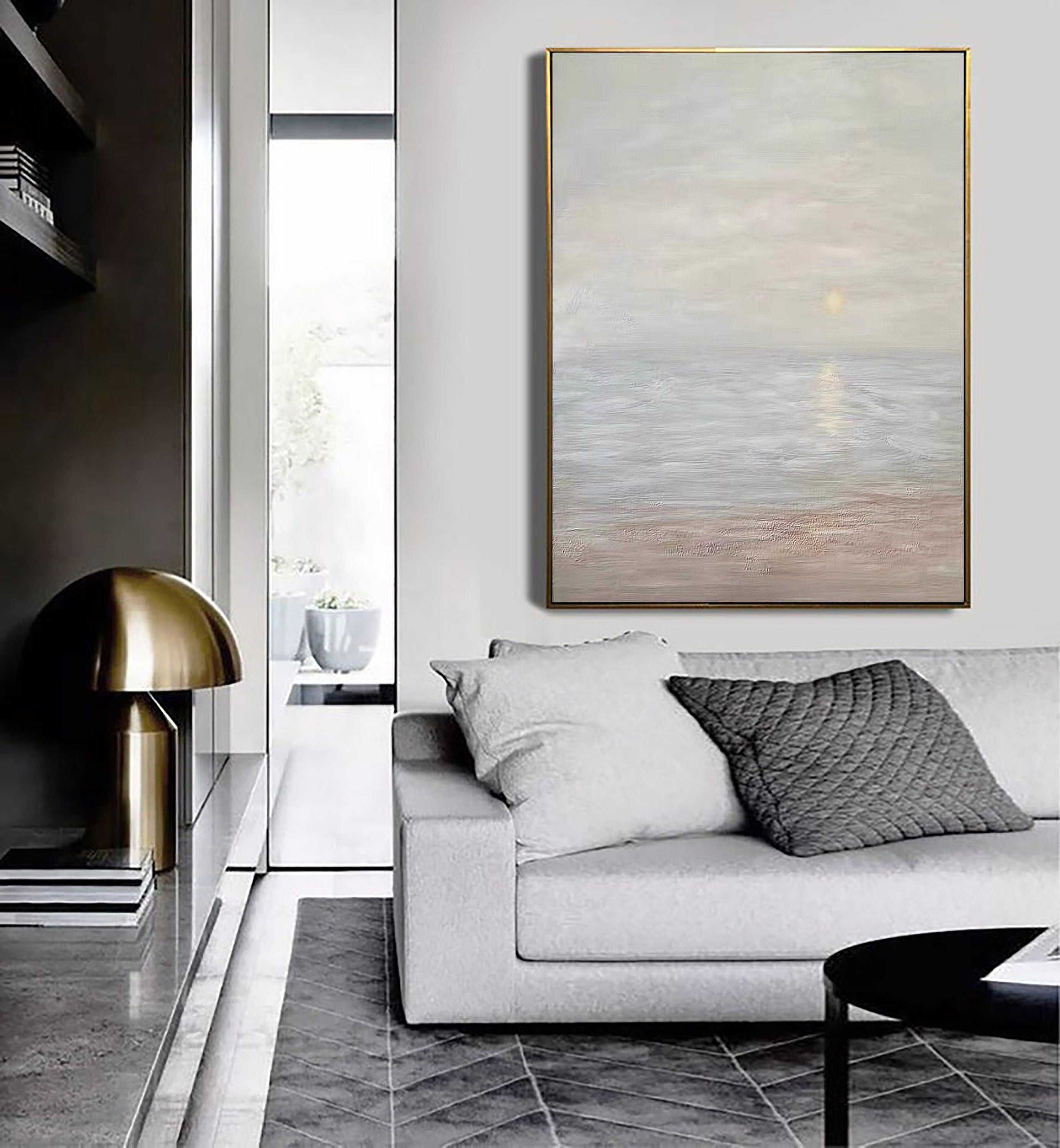 Large Painting for Living Room | Ocean Abstract Wall Art #JJ 230