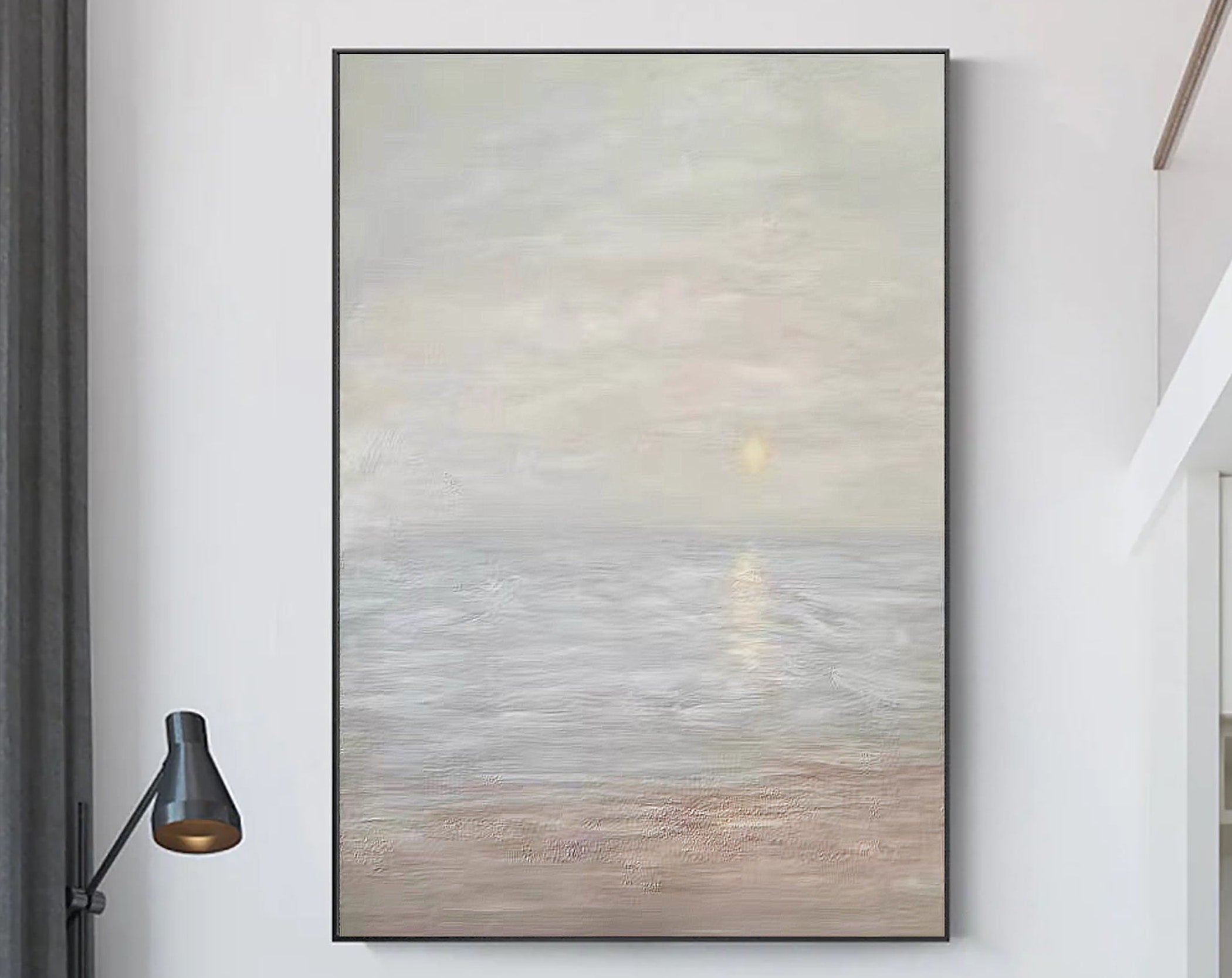Large Painting for Living Room | Ocean Abstract Wall Art #JJ 230