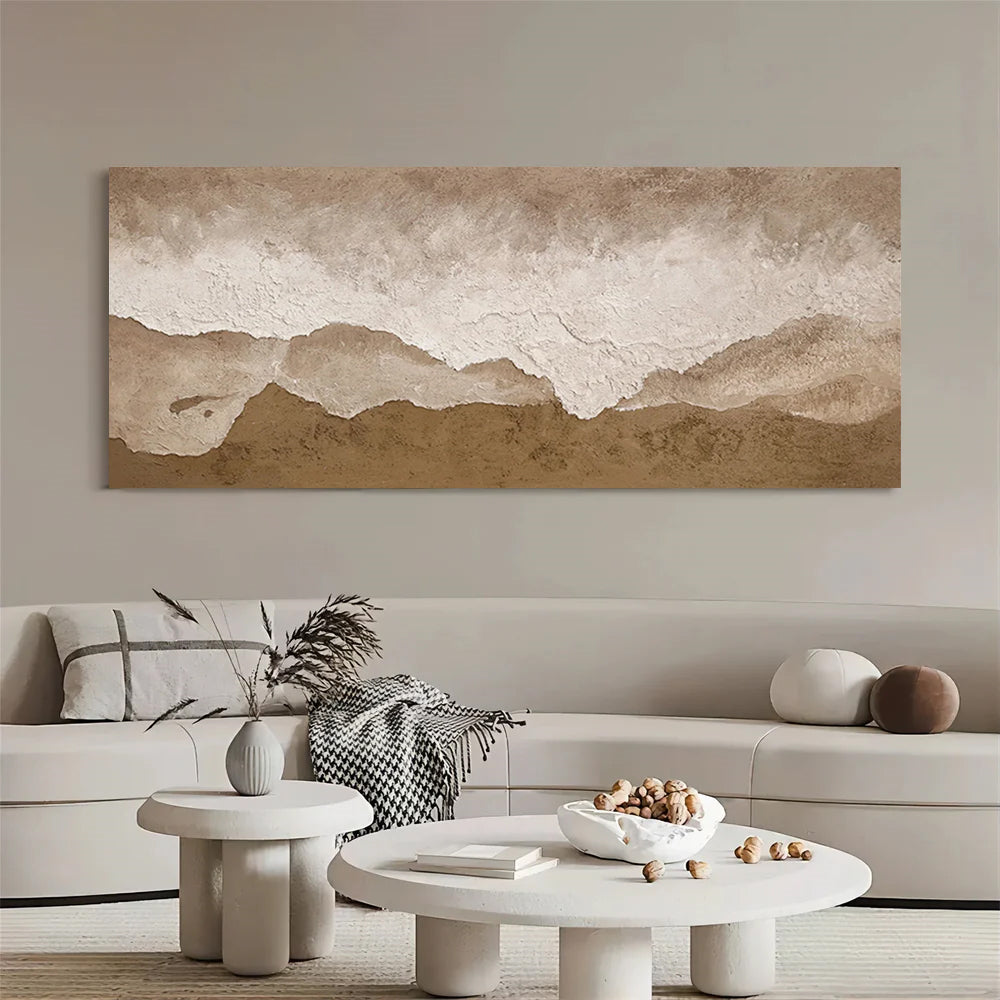 Oversized Abstract Wall Art | Textured Neutral Landscape Painting #ZZ 082