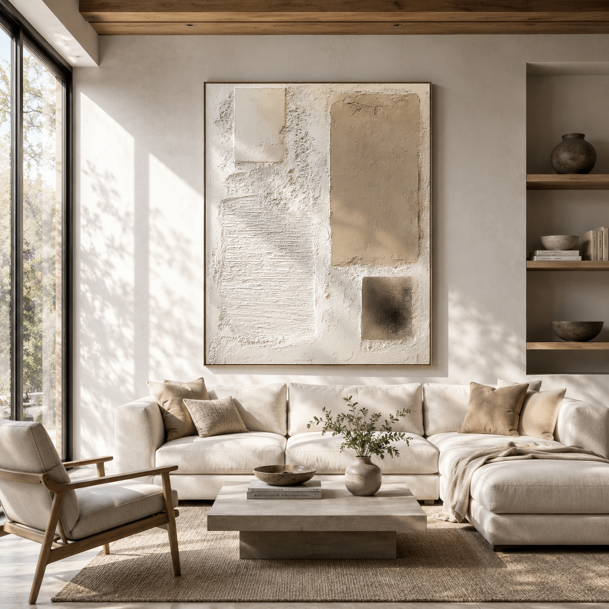 Quiet Terrain – Wabi-Sabi Textured Wall Art for Organic Modern Interiors