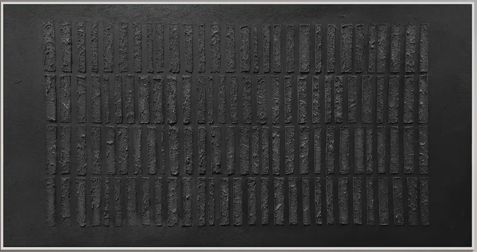 Large Modern Black Textured Wall Art #TC 084