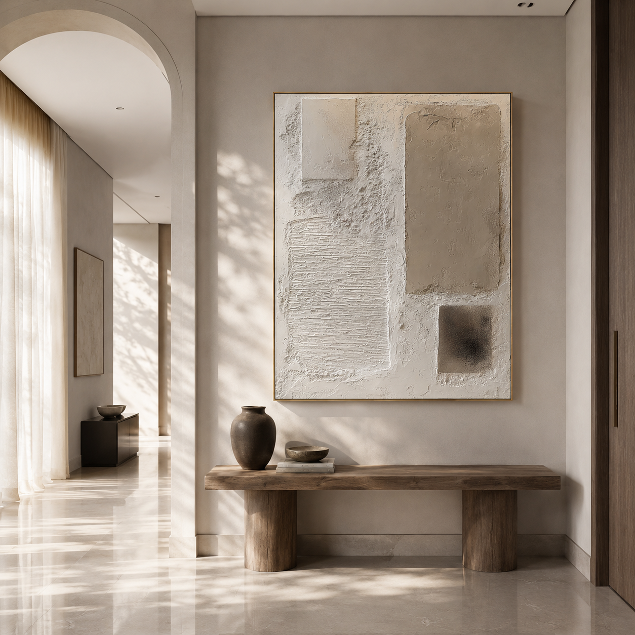 Quiet Terrain – Wabi-Sabi Textured Wall Art for Organic Modern Interiors