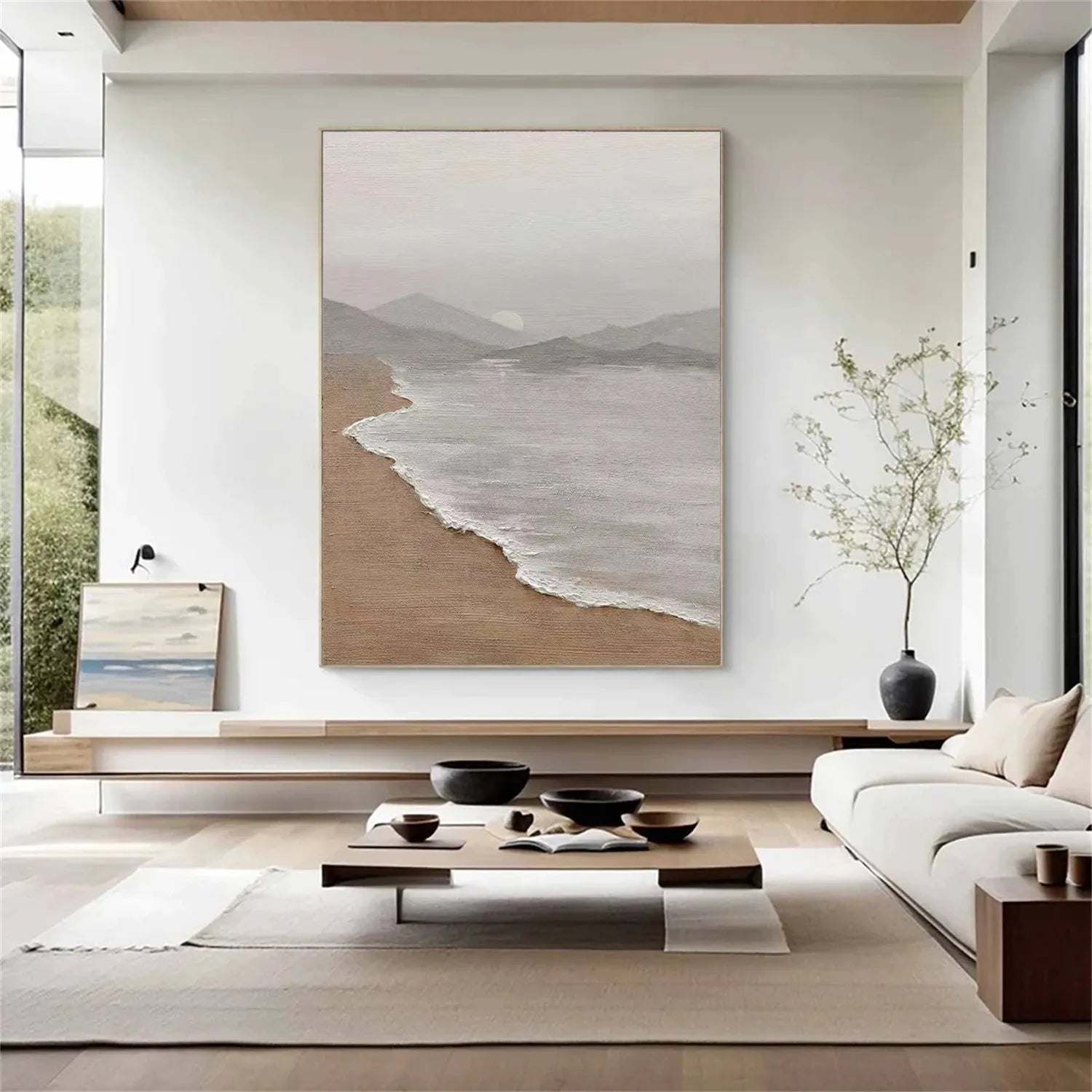 Handmade Modern Art Ocean Wave  Large Wall Art #JJ 220