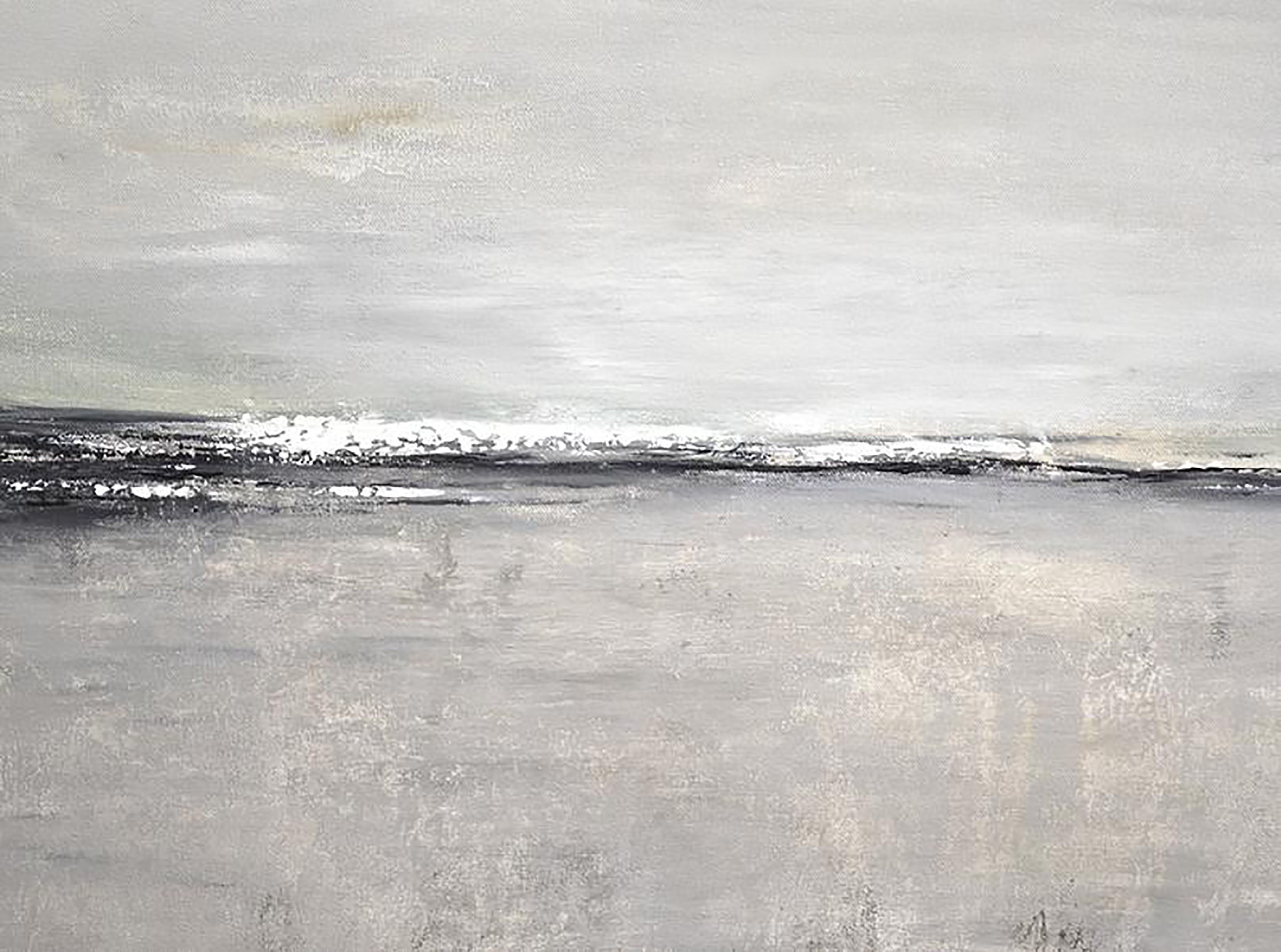 Ocean Wall Art -Modern Minimalist Landscape Abstract Oil Painting #JJ 114