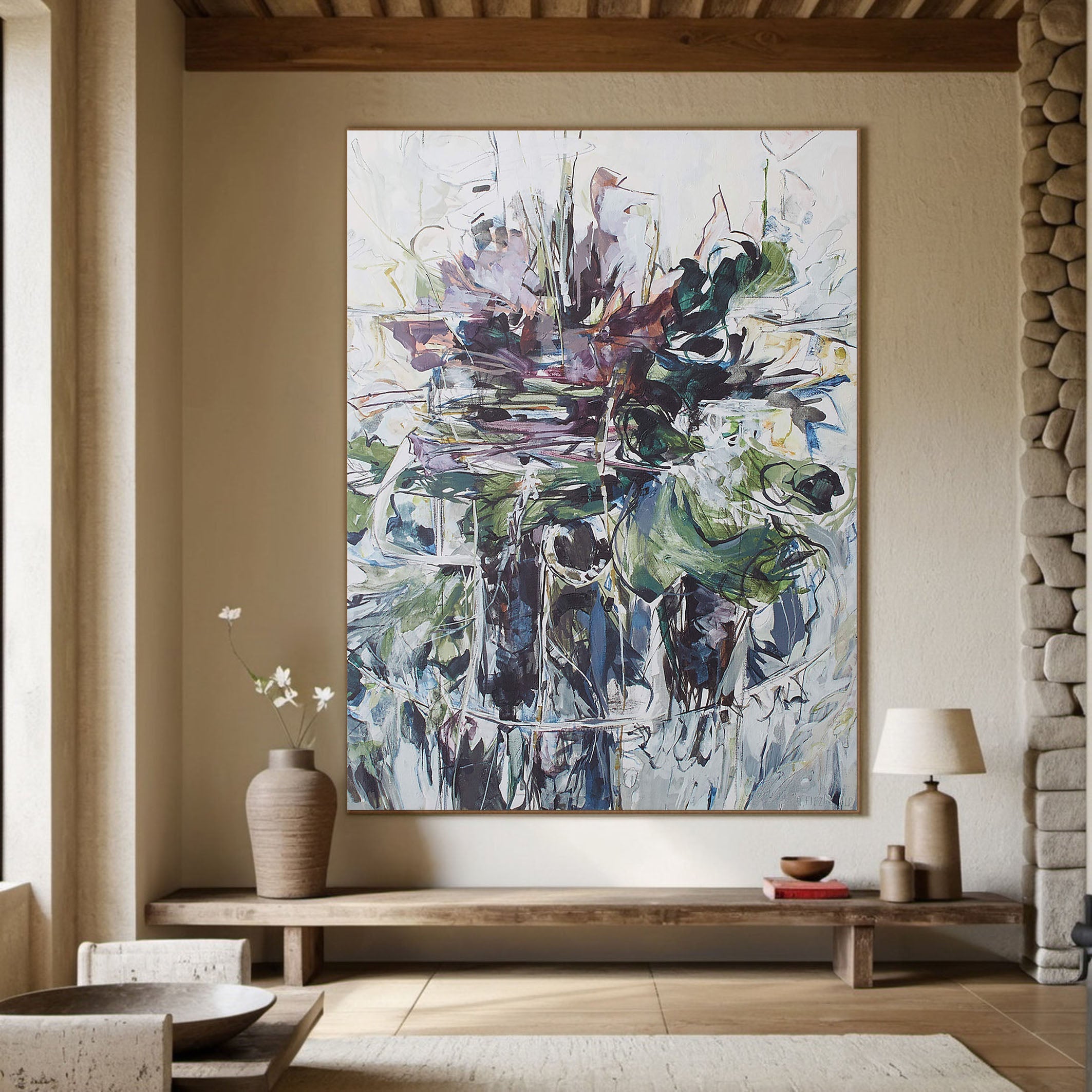 Colorful Textured Wall Art - Original Abstract Painting #TC 113