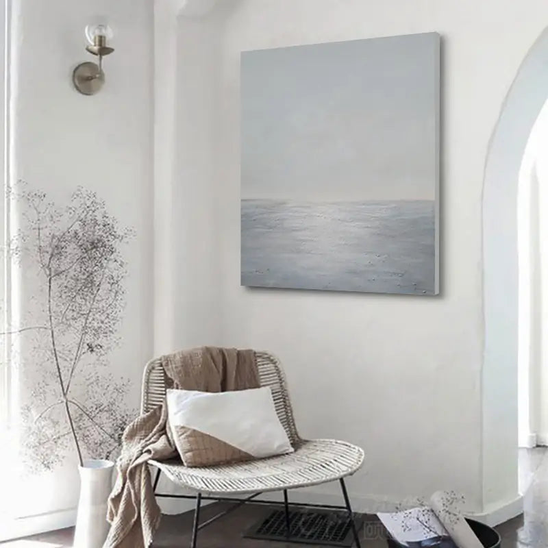 Coastal Calm Artwork | Modern Minimalist Painting for Room Decor #JJ 151