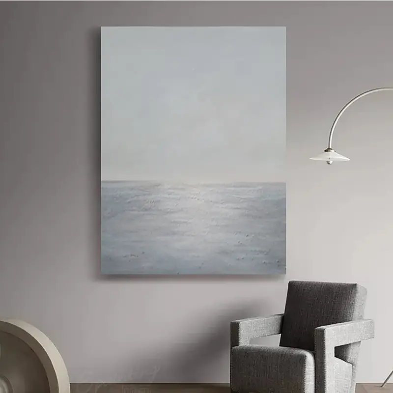 Coastal Calm Artwork | Modern Minimalist Painting for Room Decor #JJ 151