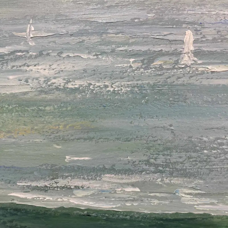 Peaceful Textured Neutral Seascape Art for Home Decor #JJ 279